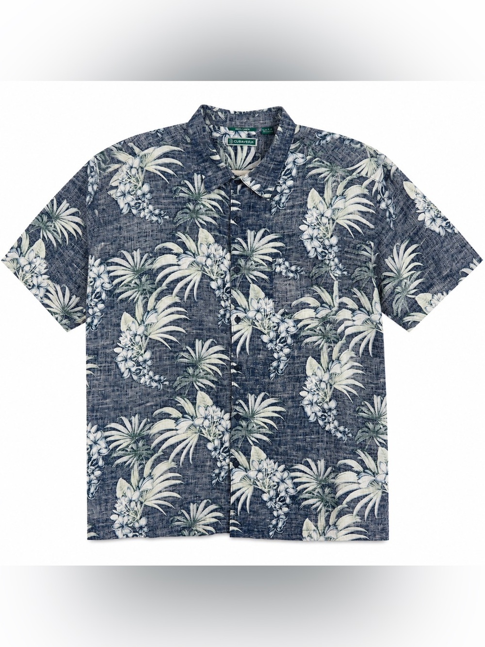 Cubavera 100% Linen Floral Camp Shirt Mens XXL Tropical Button Down